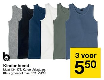 Aanbiedingen Kinder hemd - Huismerk - Zeeman  - Geldig van 28/05/2022 tot 10/06/2022 bij Zeeman