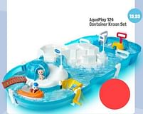 Aanbiedingen Aquaplay 124 container kraan set - Aquaplay - Geldig van 01/06/2022 tot 30/09/2022 bij Lobbes