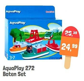 Aanbiedingen Aquaplay 272 boten set - Aquaplay - Geldig van 01/06/2022 tot 30/09/2022 bij Lobbes