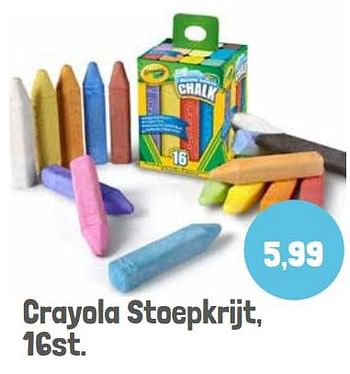Aanbiedingen Crayola stoepkrijt - Crayola - Geldig van 01/06/2022 tot 30/09/2022 bij Lobbes