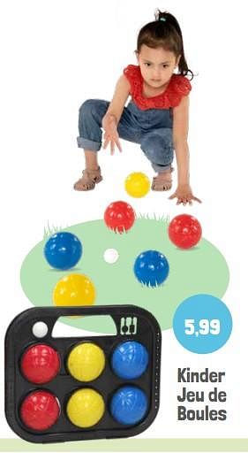 Aanbiedingen Kinder jeu de boules - Geldig van 01/06/2022 tot 30/09/2022 bij Lobbes