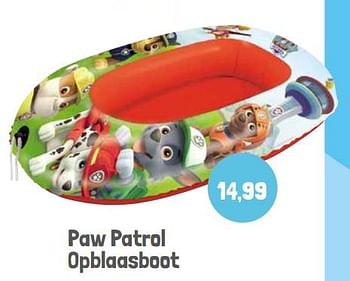 Aanbiedingen Paw patrol opblaasboot - PAW  PATROL - Geldig van 01/06/2022 tot 30/09/2022 bij Lobbes