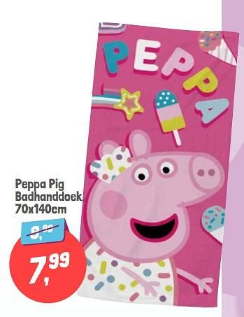 Aanbiedingen Peppa pig badhanddoek - Geldig van 01/06/2022 tot 30/09/2022 bij Lobbes