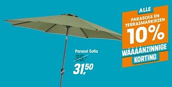 Aanbiedingen Parasol sofia - Huismerk - Kwantum - Geldig van 06/06/2022 tot 08/06/2022 bij Kwantum