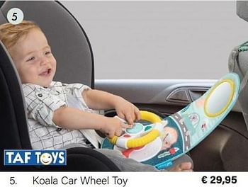 Aanbiedingen Koala car wheel toy - Taf Toys - Geldig van 01/06/2022 tot 30/06/2022 bij Multi Bazar