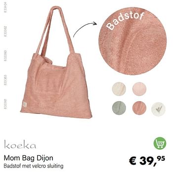 Aanbiedingen Mom bag dijon - Koeka - Geldig van 01/06/2022 tot 30/06/2022 bij Multi Bazar