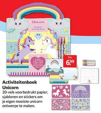 Aanbiedingen Activiteitenboek unicorn - Huismerk - Boekenvoordeel - Geldig van 04/06/2022 tot 12/06/2022 bij Boekenvoordeel