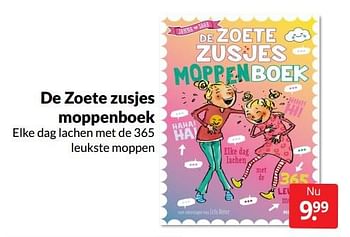 Aanbiedingen De zoete zusjes moppenboek - Huismerk - Boekenvoordeel - Geldig van 04/06/2022 tot 12/06/2022 bij Boekenvoordeel
