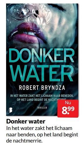 Aanbiedingen Donker water - Huismerk - Boekenvoordeel - Geldig van 04/06/2022 tot 12/06/2022 bij Boekenvoordeel