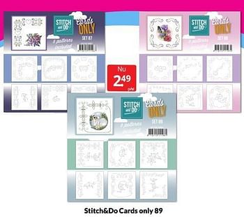Aanbiedingen Stitch+do cards only 89 - Huismerk - Boekenvoordeel - Geldig van 04/06/2022 tot 12/06/2022 bij Boekenvoordeel