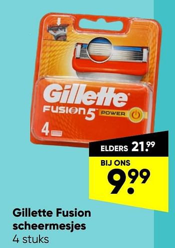 Aanbiedingen Gillette fusion scheermesjes - Gillette - Geldig van 06/06/2022 tot 19/06/2022 bij Big Bazar