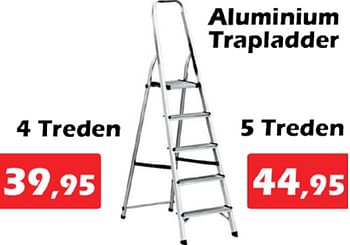 Aanbiedingen Aluminium trapladder 4 treden - Huismerk - Itek - Geldig van 28/05/2022 tot 19/06/2022 bij Itek