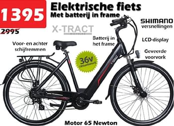 Aanbiedingen Elektrische fiets met batterij in frame - X-tract - Geldig van 28/05/2022 tot 19/06/2022 bij Itek