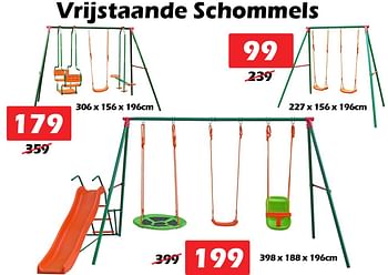 Aanbiedingen Vrijstaande schommels - Huismerk - Itek - Geldig van 28/05/2022 tot 19/06/2022 bij Itek