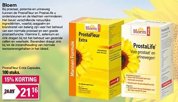 Aanbiedingen Prostafleur extra capsules - Bloem - Geldig van 01/06/2022 tot 18/06/2022 bij De Online Drogist