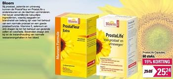 Aanbiedingen Prostalife capsules - Bloem - Geldig van 01/06/2022 tot 18/06/2022 bij De Online Drogist