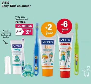 Aanbiedingen Vitis baby tandenborstel - Vitis - Geldig van 01/06/2022 tot 18/06/2022 bij De Online Drogist