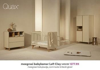 Aanbiedingen Meegroei babykamer loft clay - Quax - Geldig van 12/06/2022 tot 18/06/2022 bij Baby & Tiener Megastore