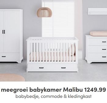 Aanbiedingen Meegroei babykamer malibu - Huismerk - Baby &amp; Tiener Megastore - Geldig van 12/06/2022 tot 18/06/2022 bij Baby & Tiener Megastore