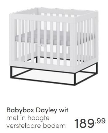 Aanbiedingen Babybox dayley wit - Huismerk - Baby &amp; Tiener Megastore - Geldig van 12/06/2022 tot 18/06/2022 bij Baby & Tiener Megastore