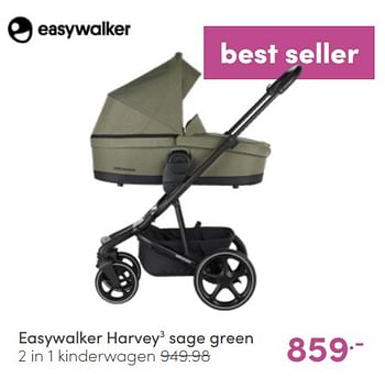 Aanbiedingen Easywalker harvey3 sage green 2 in 1 kinderwagen - Easywalker - Geldig van 12/06/2022 tot 18/06/2022 bij Baby & Tiener Megastore