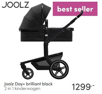 Aanbiedingen Joolz day+ brilliant black 2 in 1 kinderwagen - Brilliant - Geldig van 12/06/2022 tot 18/06/2022 bij Baby & Tiener Megastore