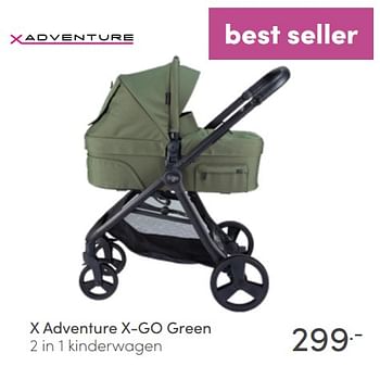 Aanbiedingen X adventure x-go green 2 in 1 kinderwagen - Xadventure - Geldig van 12/06/2022 tot 18/06/2022 bij Baby & Tiener Megastore