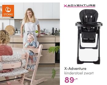 Aanbiedingen X-adventure kinderstoel zwart - Xadventure - Geldig van 12/06/2022 tot 18/06/2022 bij Baby & Tiener Megastore