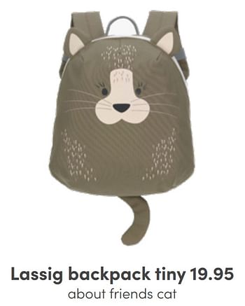 Aanbiedingen Lassig backpack tiny about friends cat - Lassig - Geldig van 12/06/2022 tot 18/06/2022 bij Baby & Tiener Megastore