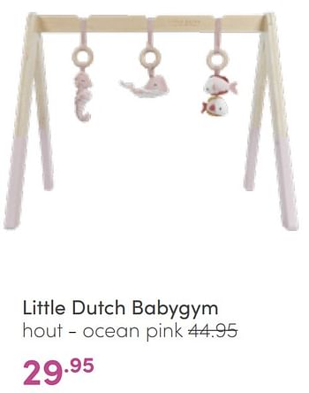 Aanbiedingen Little dutch babygym hout - ocean pink - Little Dutch - Geldig van 12/06/2022 tot 18/06/2022 bij Baby & Tiener Megastore