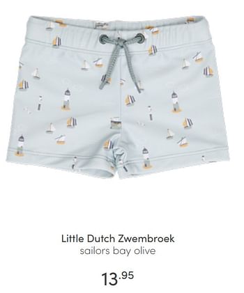 Aanbiedingen Little dutch zwembroek sailors bay olive - Little Dutch - Geldig van 12/06/2022 tot 18/06/2022 bij Baby & Tiener Megastore