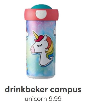 Aanbiedingen Drinkbeker campus unicorn - Mepal - Geldig van 12/06/2022 tot 18/06/2022 bij Baby & Tiener Megastore