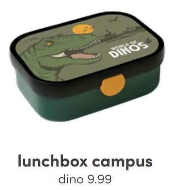 Aanbiedingen Lunchbox campus dino - Mepal - Geldig van 12/06/2022 tot 18/06/2022 bij Baby & Tiener Megastore