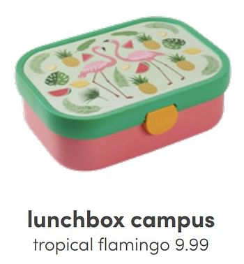 Aanbiedingen Lunchbox campus tropical flamingo - Mepal - Geldig van 12/06/2022 tot 18/06/2022 bij Baby & Tiener Megastore