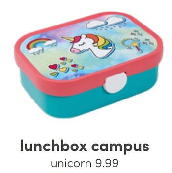 Aanbiedingen Lunchbox campus unicorn - Mepal - Geldig van 12/06/2022 tot 18/06/2022 bij Baby & Tiener Megastore