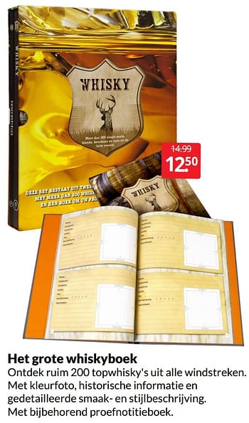 Aanbiedingen Het grote whiskyboek - Huismerk - Boekenvoordeel - Geldig van 11/06/2022 tot 19/06/2022 bij Boekenvoordeel