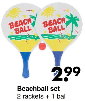 Aanbiedingen Beachball set - Huismerk - Wibra - Geldig van 13/06/2022 tot 26/06/2022 bij Wibra