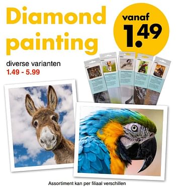 Aanbiedingen Diamond painting - Huismerk - Wibra - Geldig van 13/06/2022 tot 26/06/2022 bij Wibra