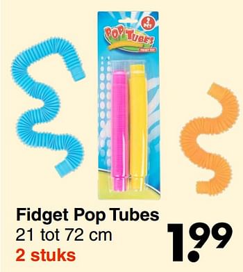 Aanbiedingen Fidget pop tubes - Huismerk - Wibra - Geldig van 13/06/2022 tot 26/06/2022 bij Wibra