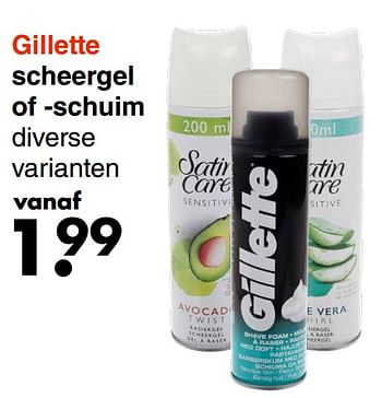 Aanbiedingen Gillette scheergel of -schuim - Gillette - Geldig van 13/06/2022 tot 26/06/2022 bij Wibra