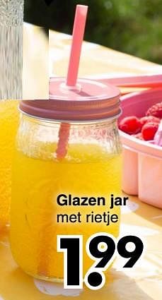 Aanbiedingen Glazen jar - Huismerk - Wibra - Geldig van 13/06/2022 tot 26/06/2022 bij Wibra