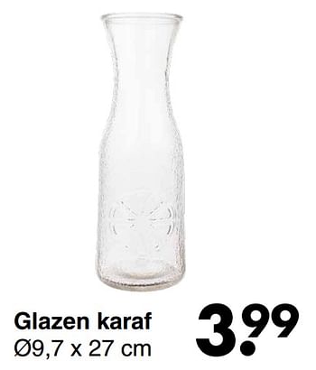 Aanbiedingen Glazen karaf - Huismerk - Wibra - Geldig van 13/06/2022 tot 26/06/2022 bij Wibra