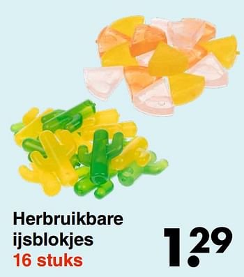 Aanbiedingen Herbruikbare ijsblokjes - Huismerk - Wibra - Geldig van 13/06/2022 tot 26/06/2022 bij Wibra