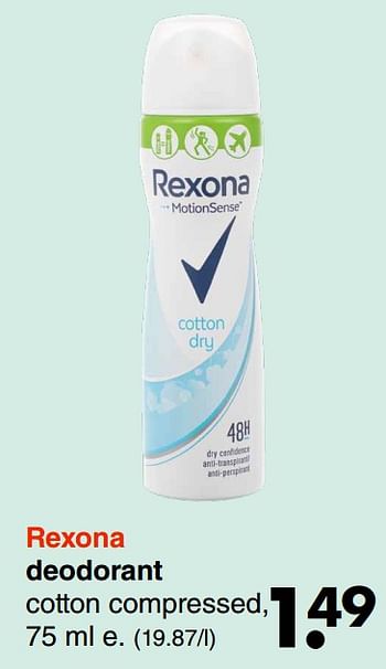 Aanbiedingen Rexona deodorant - Rexona - Geldig van 13/06/2022 tot 26/06/2022 bij Wibra