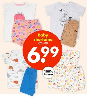 Aanbiedingen Baby shortama - Huismerk - Wibra - Geldig van 13/06/2022 tot 26/06/2022 bij Wibra