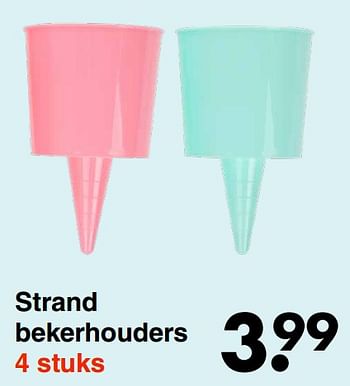Aanbiedingen Strand bekerhouders - Huismerk - Wibra - Geldig van 13/06/2022 tot 26/06/2022 bij Wibra