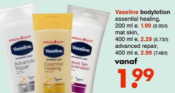 Aanbiedingen Vaseline bodylotion - Vaseline  - Geldig van 13/06/2022 tot 26/06/2022 bij Wibra