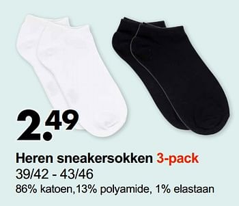 Aanbiedingen Heren sneakersokken - Huismerk - Wibra - Geldig van 13/06/2022 tot 26/06/2022 bij Wibra