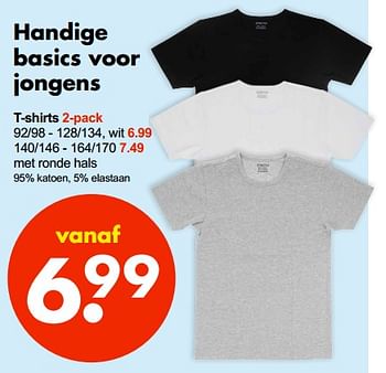 Aanbiedingen T-shirts - Huismerk - Wibra - Geldig van 13/06/2022 tot 26/06/2022 bij Wibra