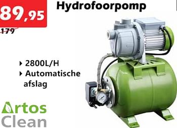 Aanbiedingen Artos clean hydrofoorpomp - Artos Clean - Geldig van 09/06/2022 tot 03/07/2022 bij Itek